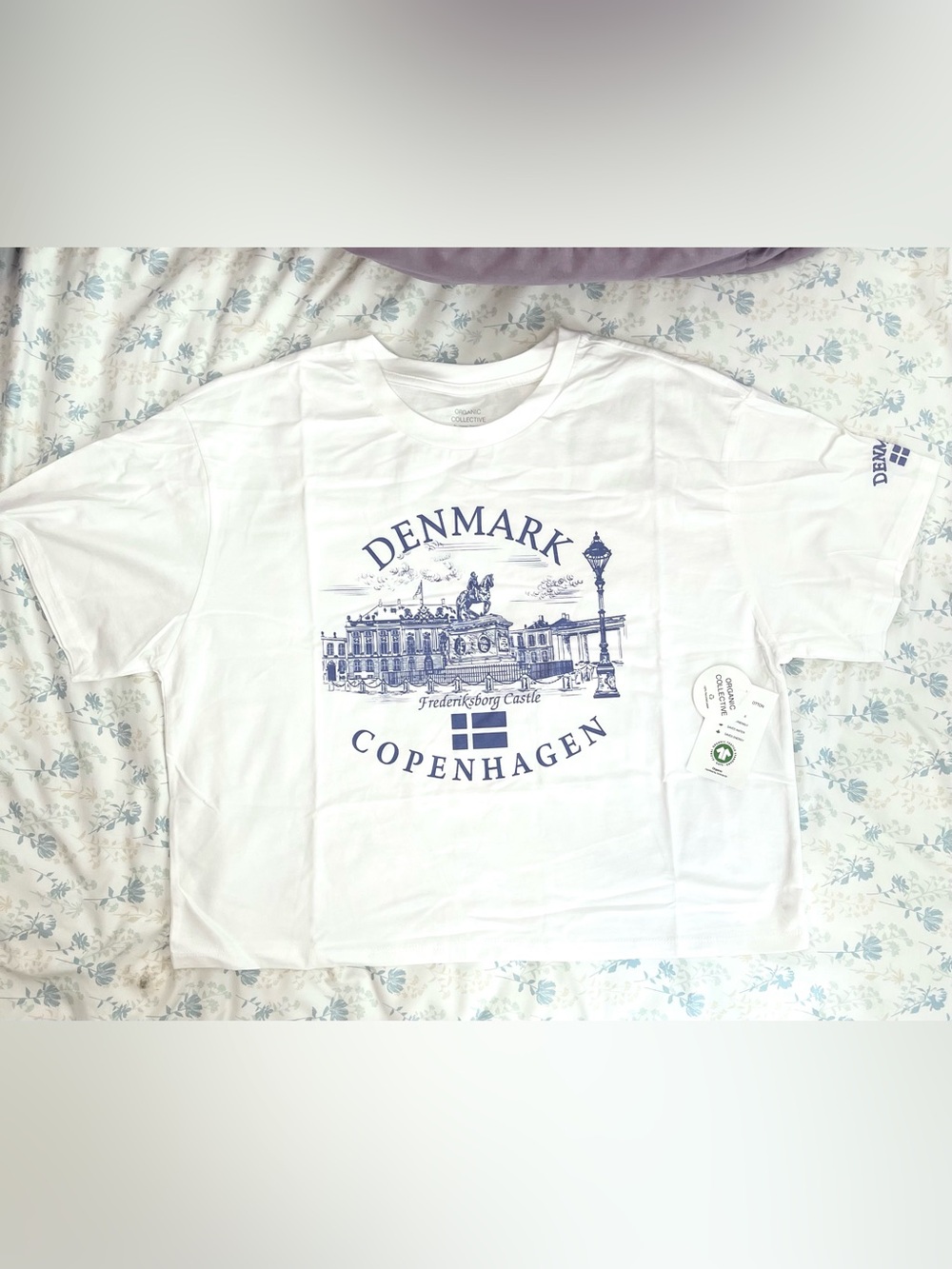 Denmark Copenhagen White Graphic Short-Sleeve Tee